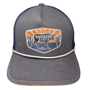 Dale Brisby 5 Panel Blue One Size Trucker Mesh Rope Radiator Ranch Cattle hat